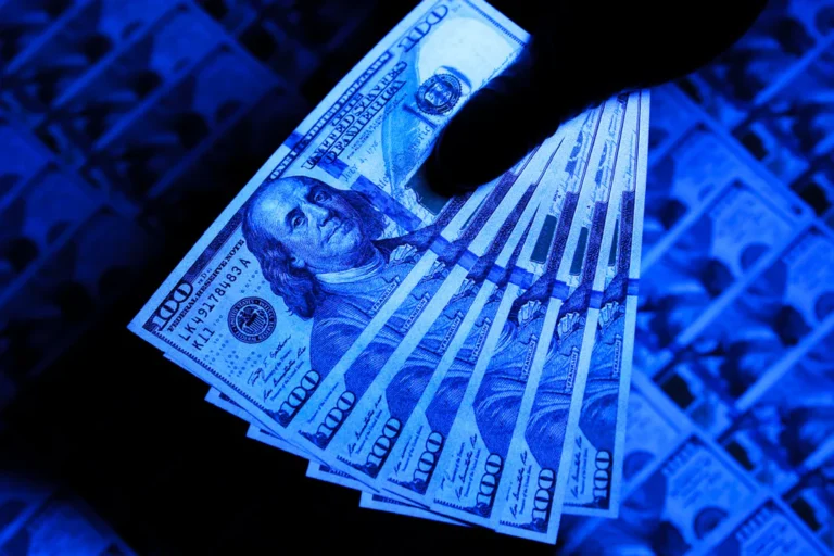 Realistic stack of fake money prop bills for cinema production
